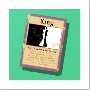 The Brooding Sovereign Chess King Trading Card Posters and Art